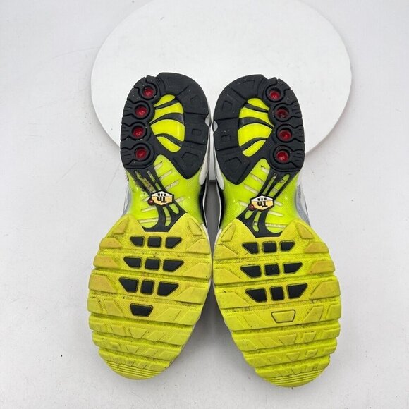 Nike Air Max Plus Youth Size 7Y Women 8.5 CD0609 015 White Volt Training Shoes - Picture 9 of 12